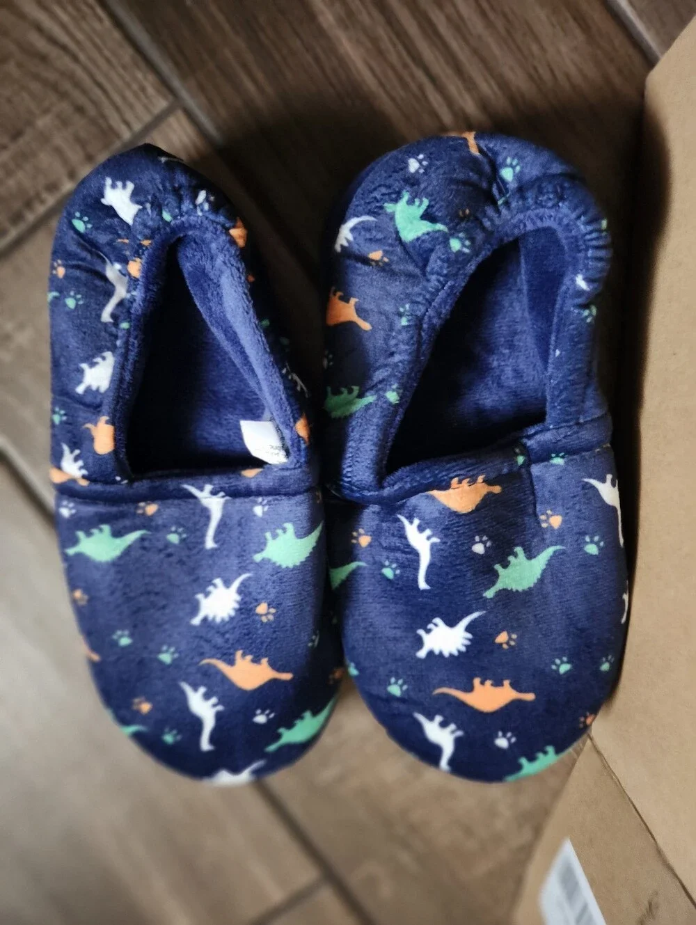 Kids Navy Blue Slip-On Shoes
